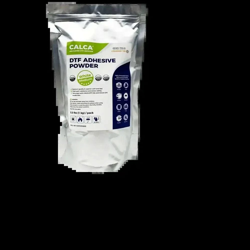 CALCA Direct to Film TPU DTF Powder, Digital Transfer Hot Melt Adhesive Powder (2.2lbs Pack, 35.2oz, Medium, White) - PRINTHOLIX