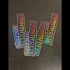 Holographic Die Cut Decals - PRINTHOLIX