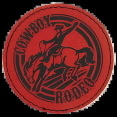 Round Leatherette Patches Adhesive with Stitching 3 1/2" X 2" - PRINTHOLIX